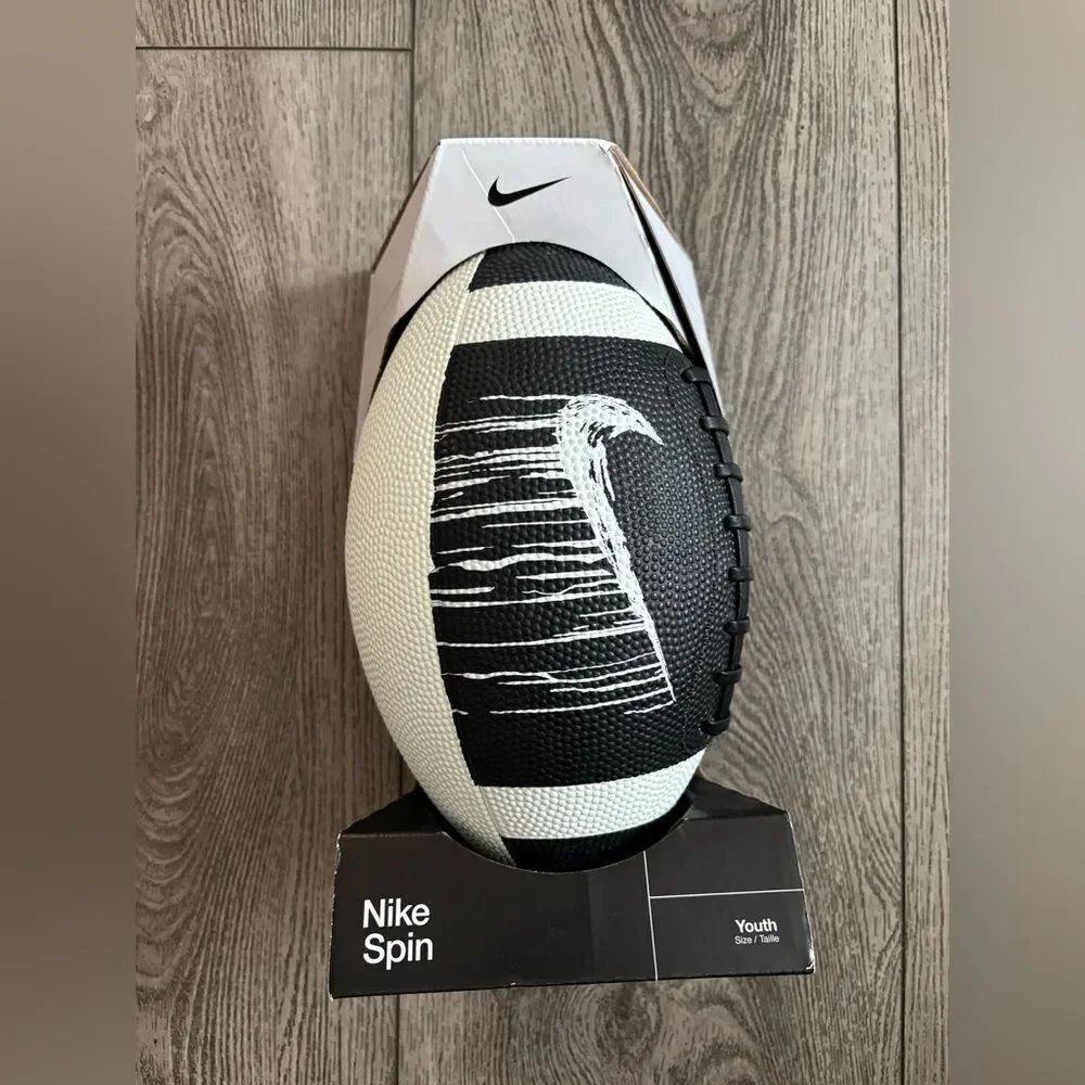 Nike Black and White Youth Football spin